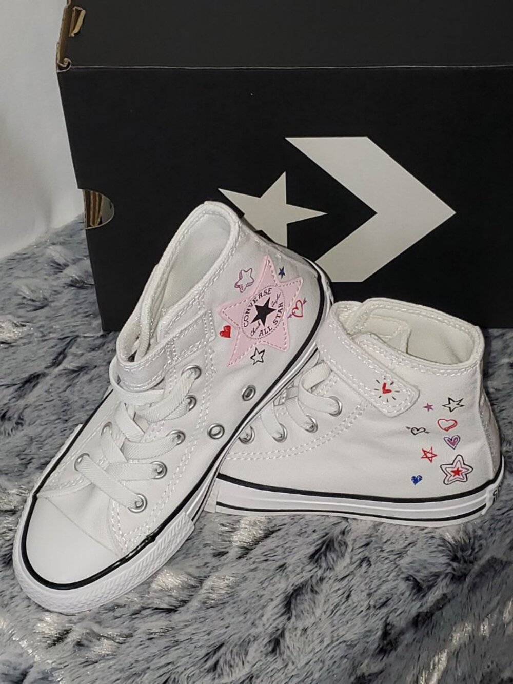 NIB! Converse Chuck Taylor All Stars youth size: 12 "frosting/My jam shoes"